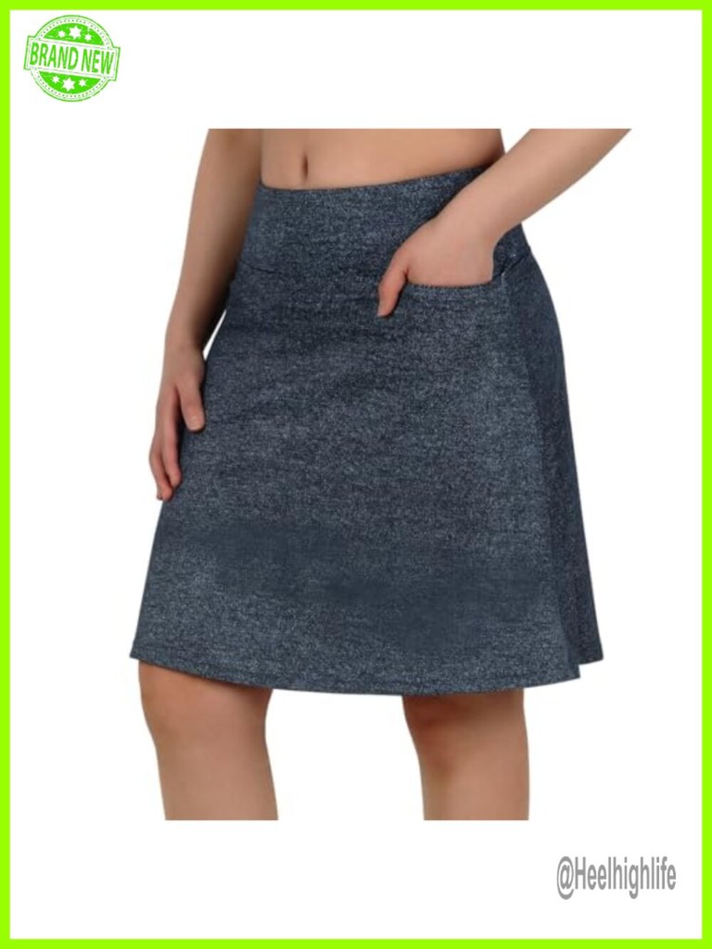 High Waisted 20" Knee Length Tennis Skorts with Pockets
